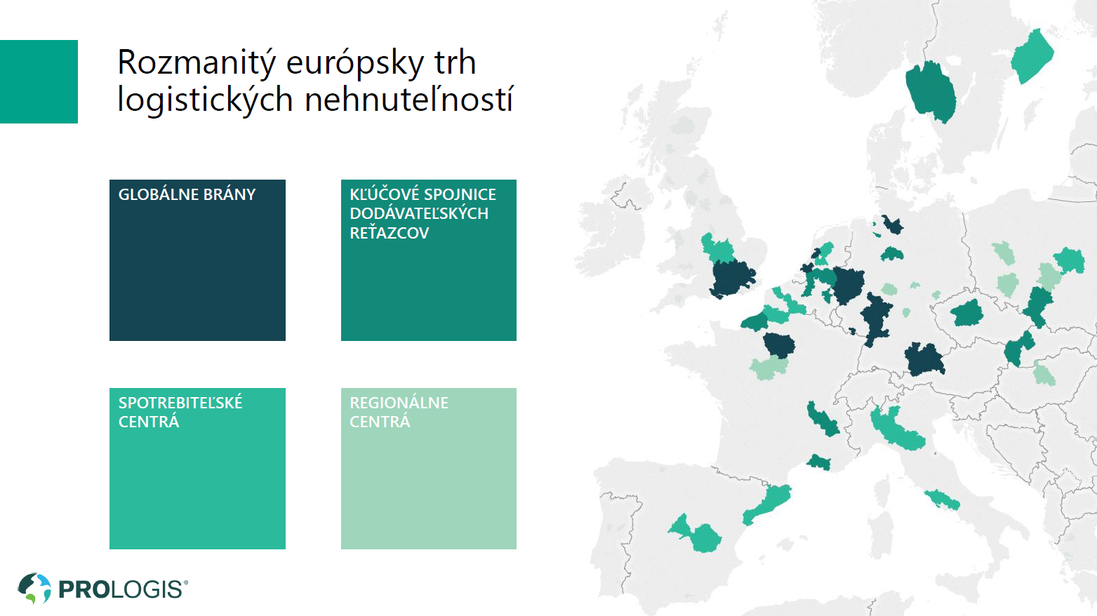 Rozmanitý európsky trh logistických nehnuteľností