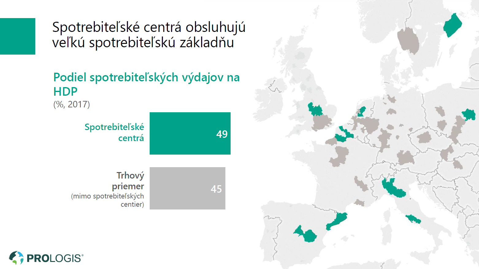 Spotrebiľské centrá obsluhujú veľkú spotrebiteľskú základňu