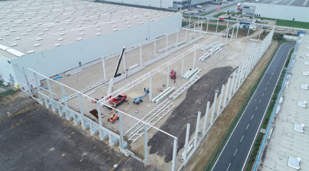 construction site in logistics park