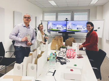 Czech Prologis Team preparing gifts for charity action